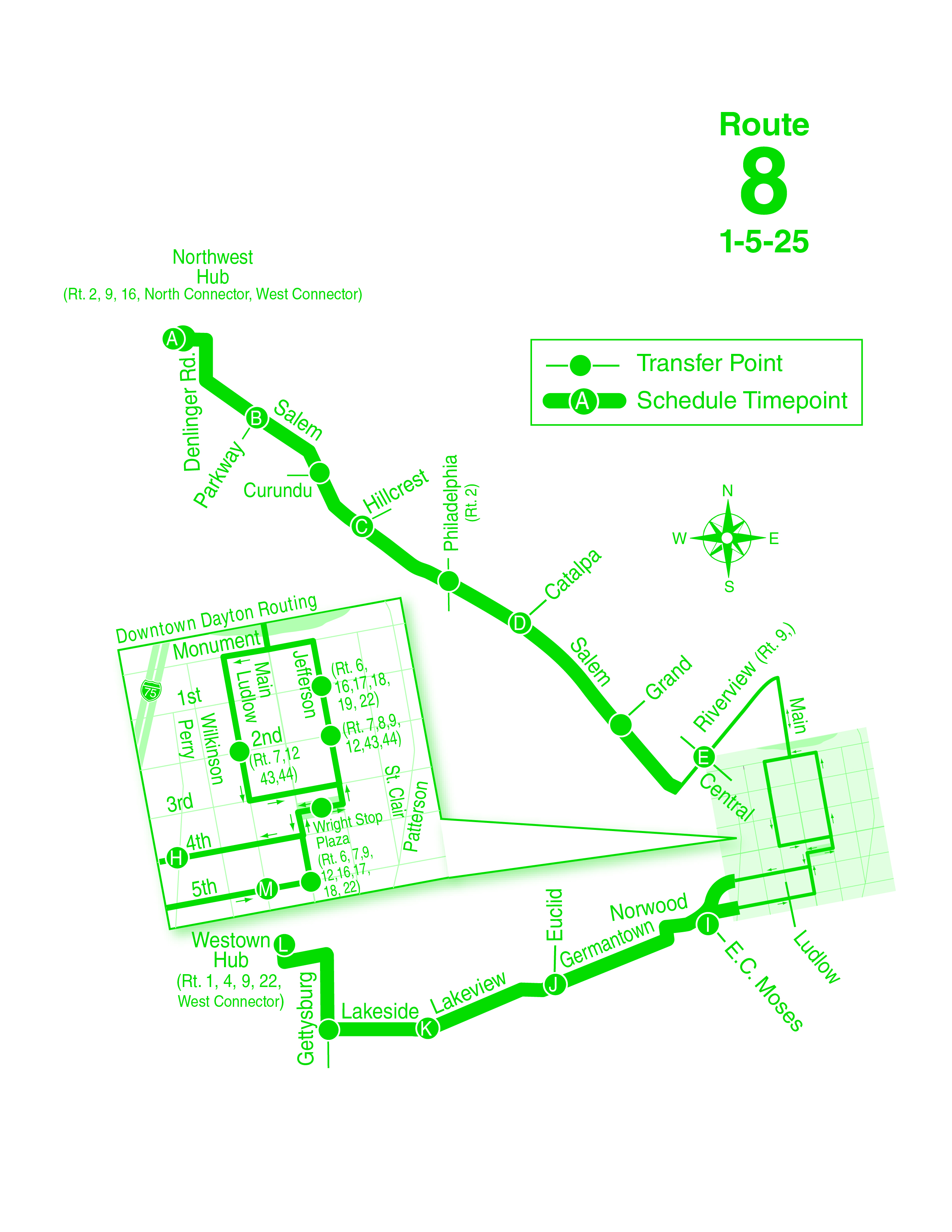 route 8 map jan 5 2025