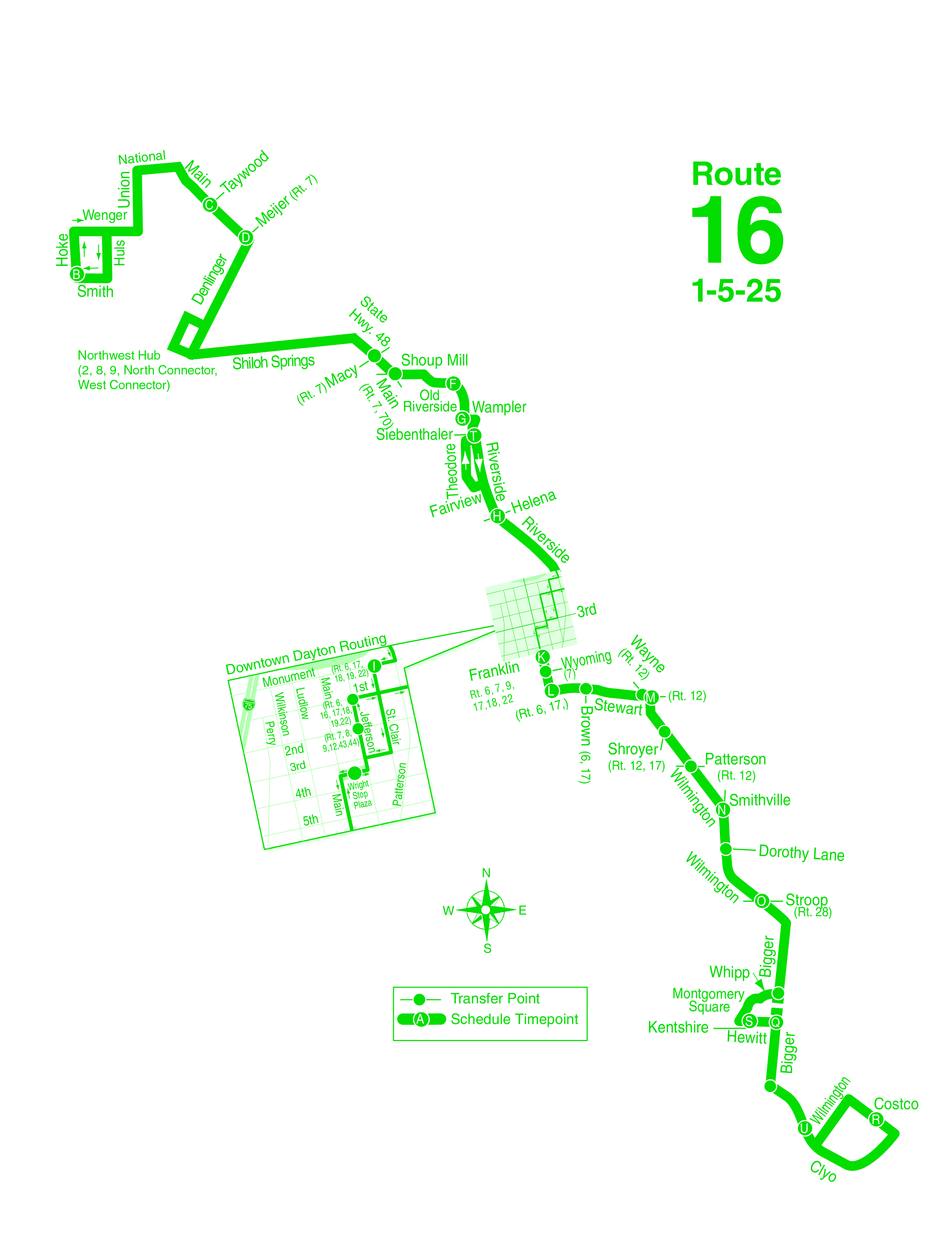 route 16 map